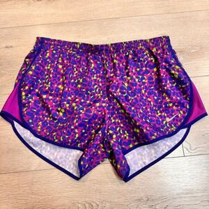 Nike Dri-FIT Running Shorts Medium M‎ Purple Leopard Print Womens Shorts